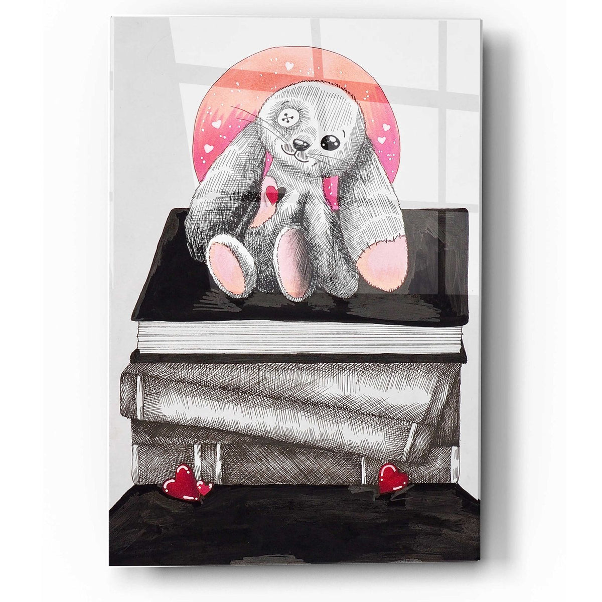 Bunny's Books by Avery Multer acrylic glass wall art