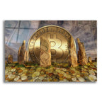 Bitcoin New Age Three by Steve Hunziker acrylic glass wall art