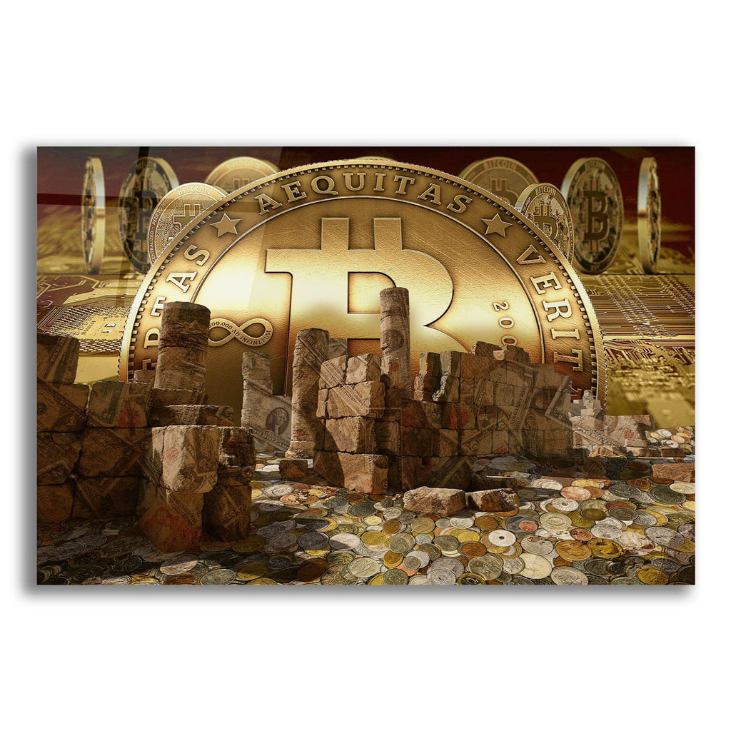Bitcoin New Age Seven by Steve Hunziker acrylic glass wall art