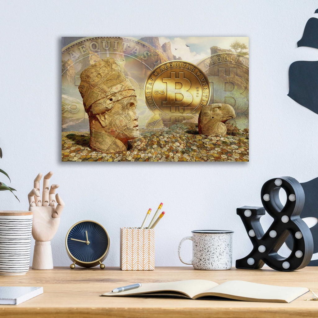 Bitcoin New Age Eight by Steve Hunziker - 16x12 acrylic wall art in a room