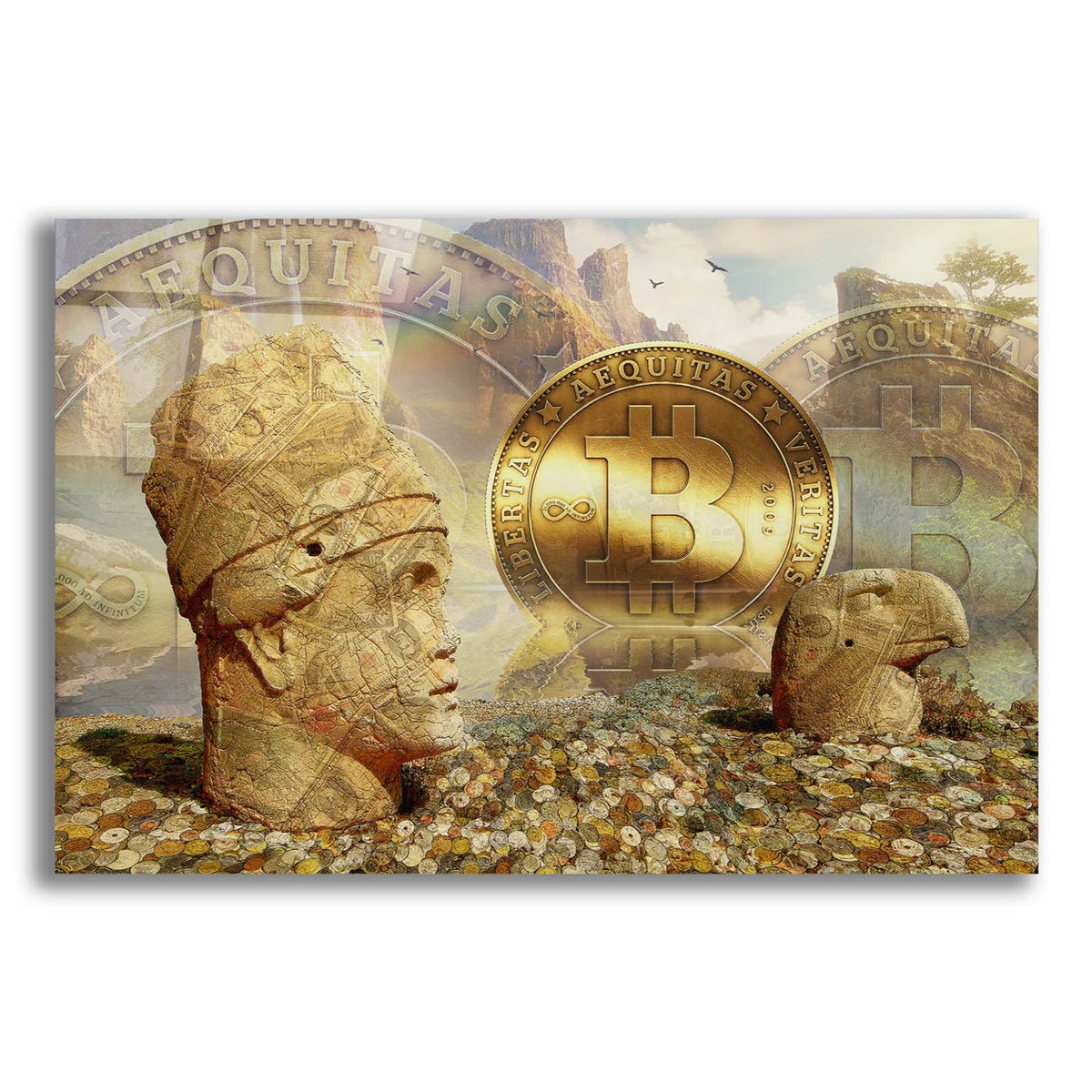 Bitcoin New Age Eight by Steve Hunziker acrylic glass wall art