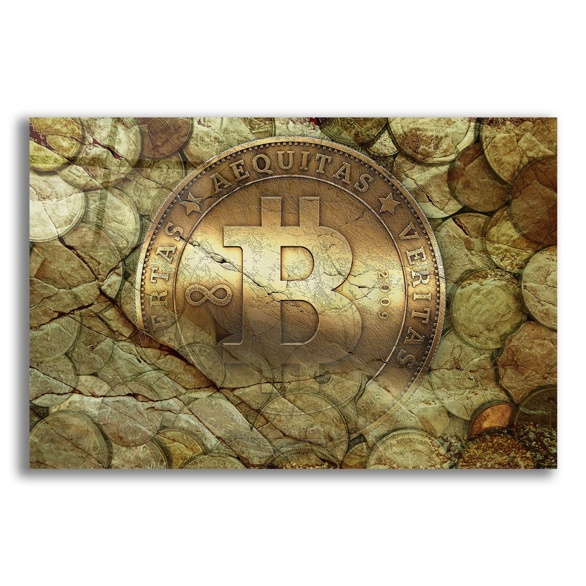 Bitcoin-New Age One by Steve Hunziker acrylic glass wall art