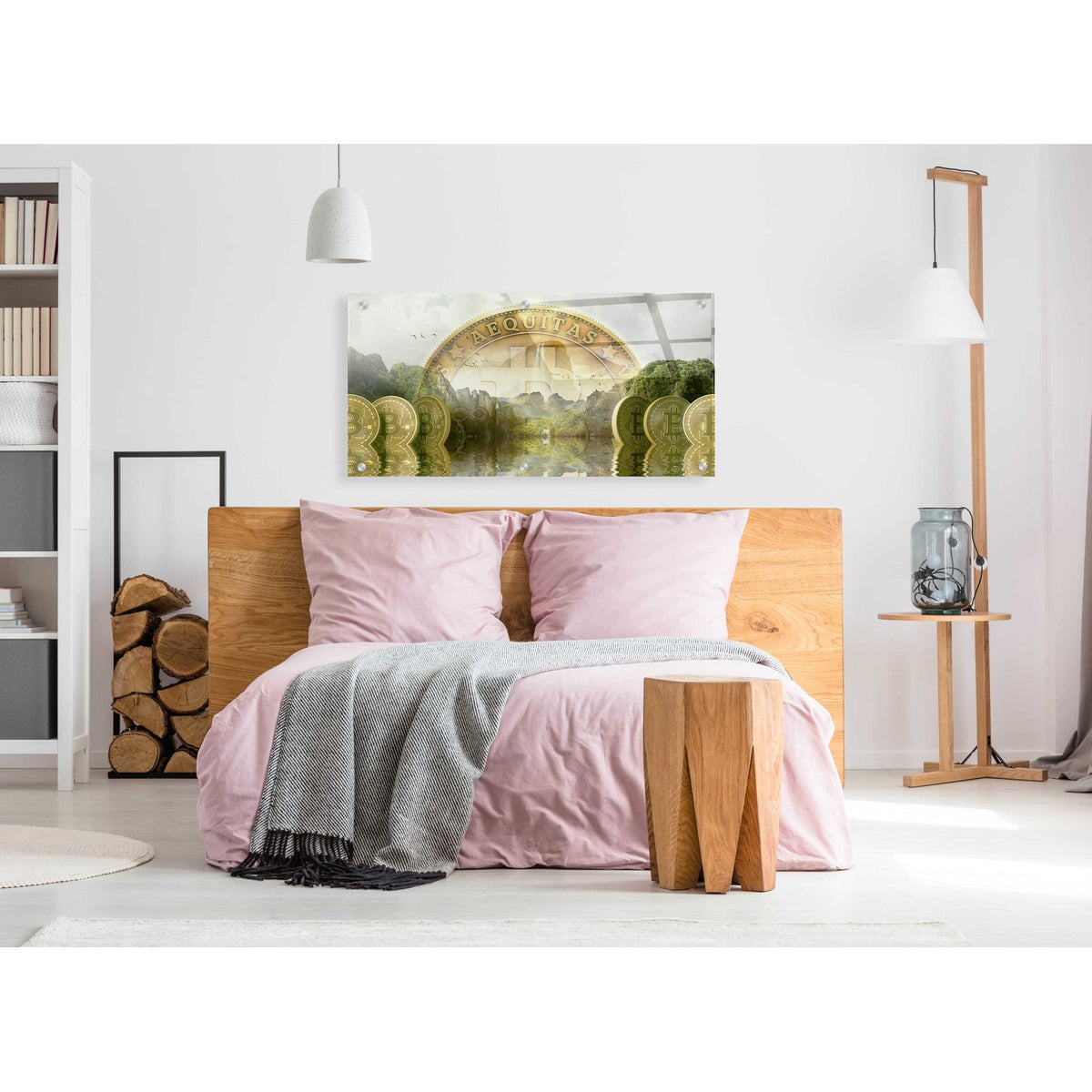 Bitcoin New Age Two by Steve Hunziker - 48x24 acrylic wall art in a room