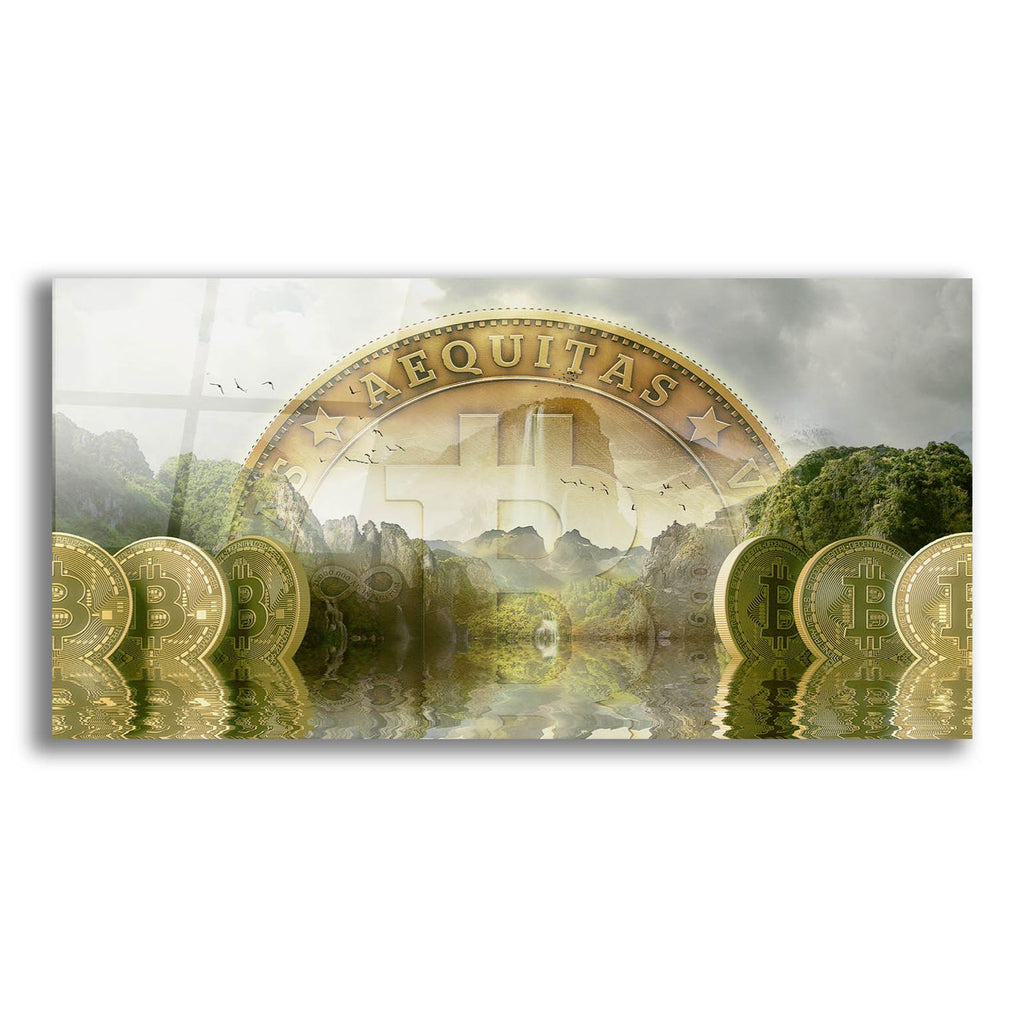 Bitcoin New Age Two by Steve Hunziker acrylic glass wall art