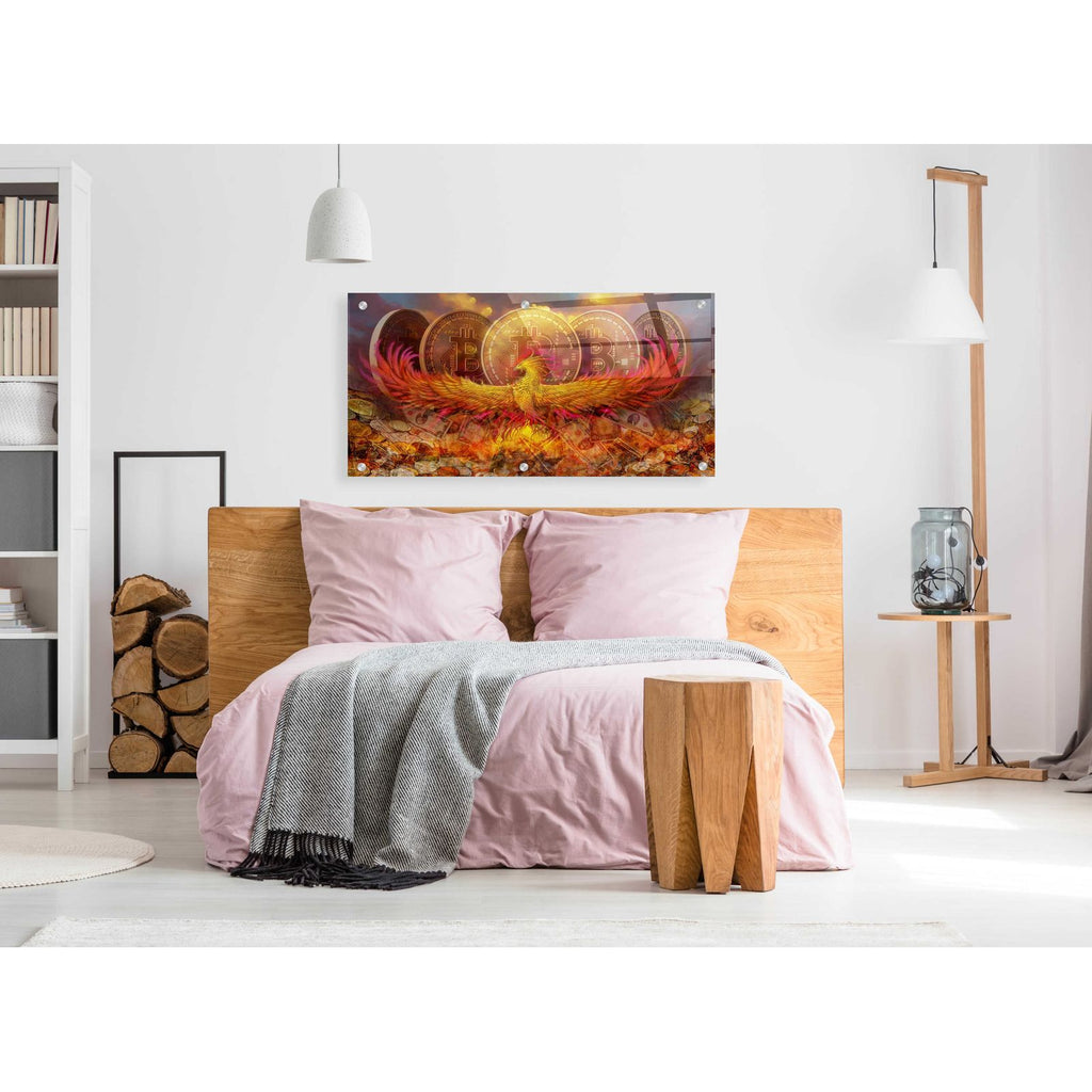 Bitcoin New Age Nine by Steve Hunziker - 48x24 acrylic wall art in a room