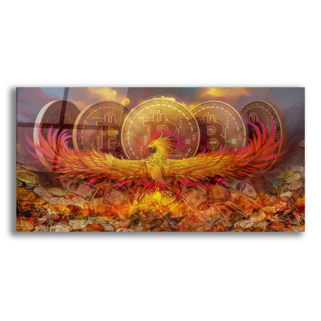 Bitcoin New Age Nine by Steve Hunziker acrylic glass wall art