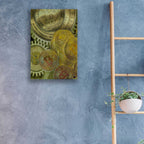 Grunge Bitcoin Three by Steve Hunziker - 16x24 acrylic wall art in a room