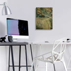 Grunge Bitcoin Four by Steve Hunziker - 12x16 acrylic wall art in a room