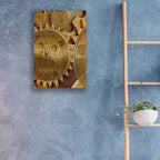 Grunge Bitcoin Five by Steve Hunziker - 16x24 acrylic wall art in a room