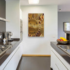 Grunge Bitcoin Five by Steve Hunziker - 24x36 acrylic wall art in a room
