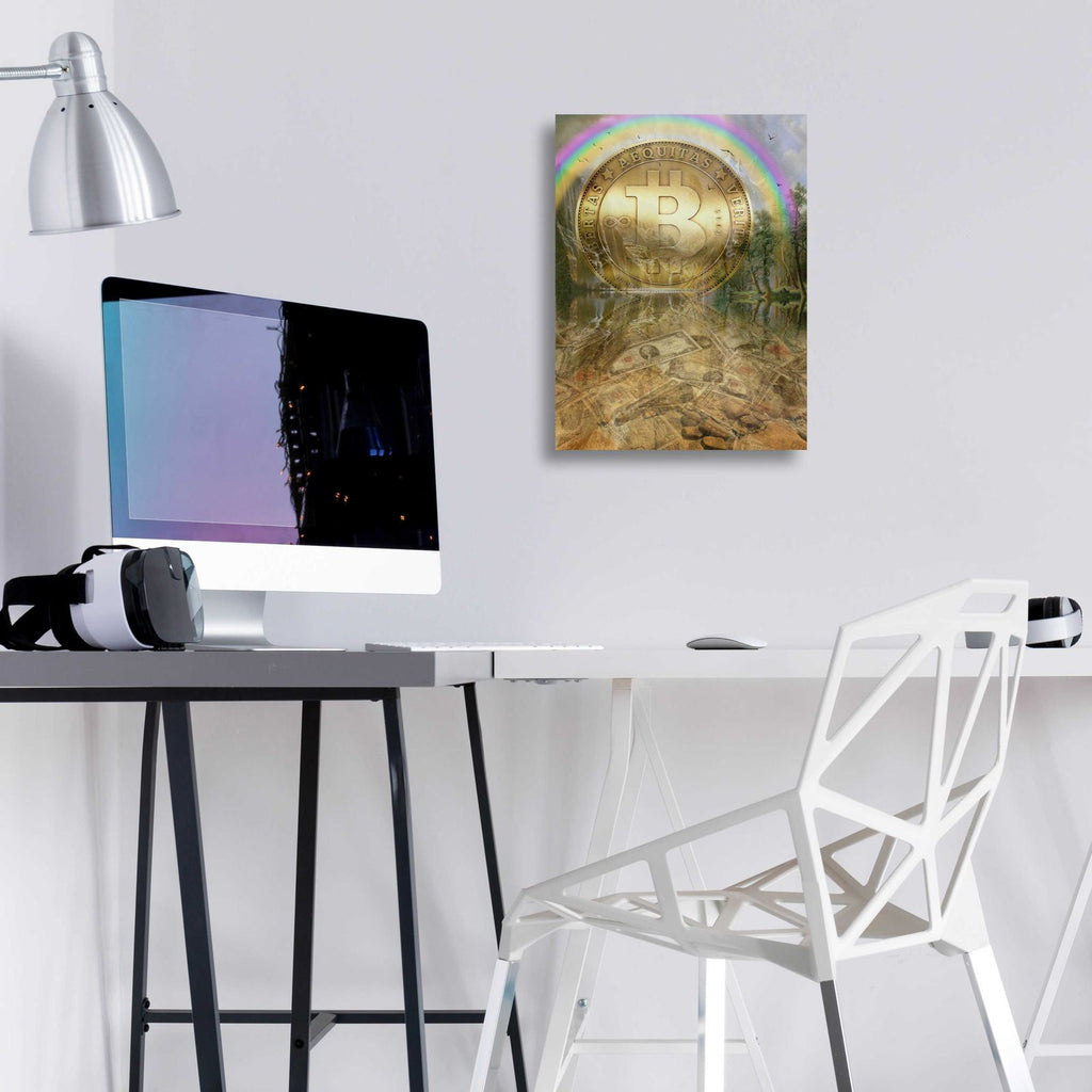 Bitcoin New Age Six by Steve Hunziker - 12x16 acrylic wall art in a room