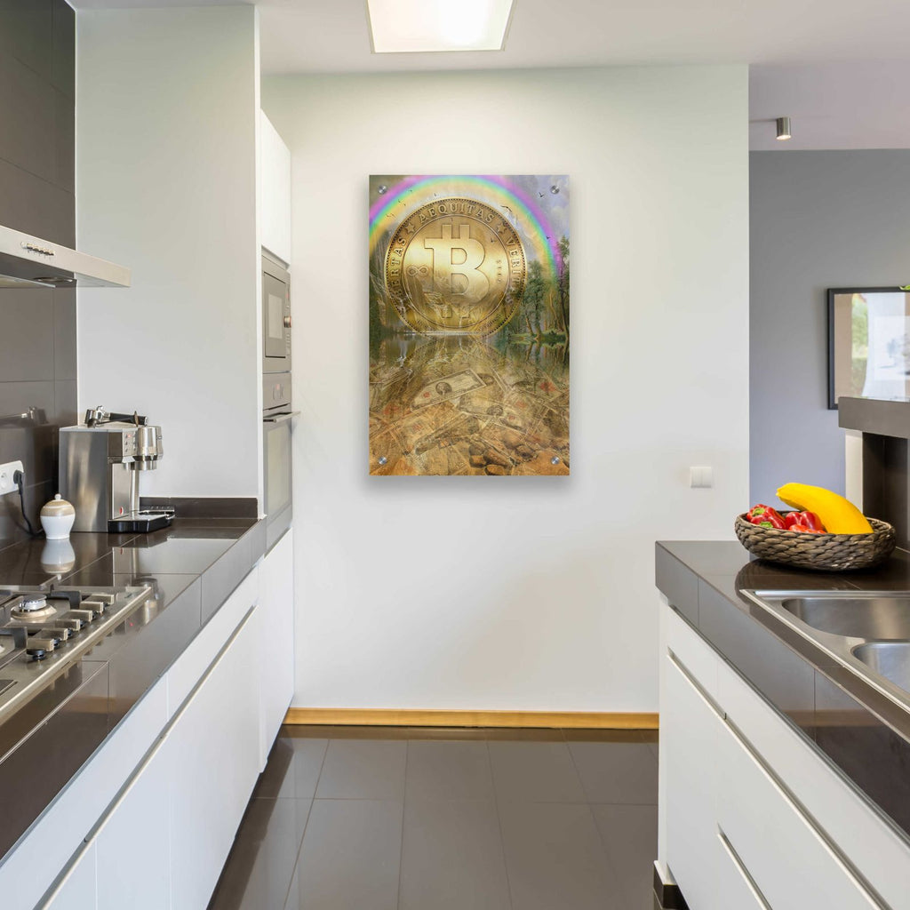 Bitcoin New Age Six by Steve Hunziker - 24x36 acrylic wall art in a room