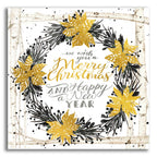 We Wish You a Merry Christmas Birch Wreath by Cindy Jacobs acrylic glass wall art