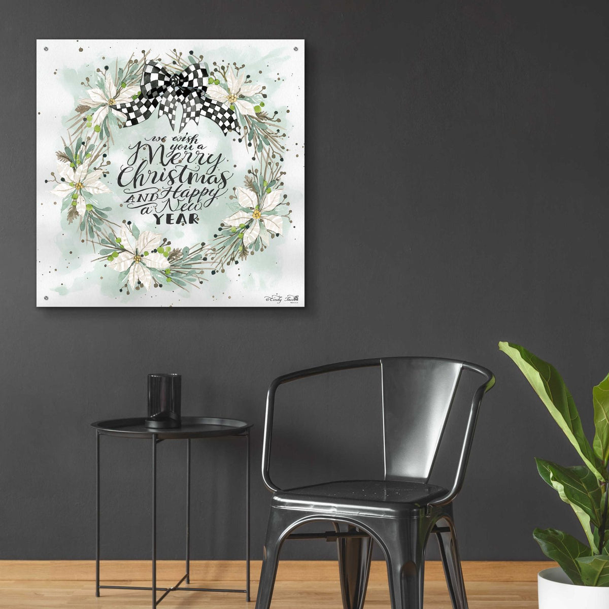 We Wish You a Merry Christmas by Cindy Jacobs - 36x36 acrylic wall art in a room