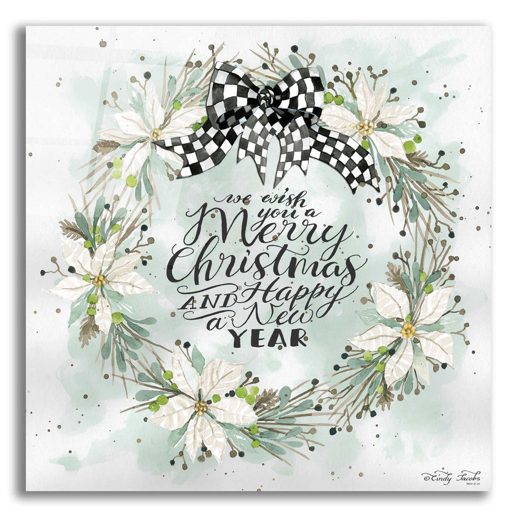 We Wish You a Merry Christmas by Cindy Jacobs acrylic glass wall art