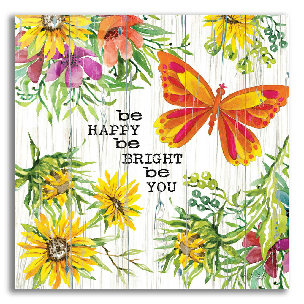 Be Happy by Cindy Jacobs acrylic glass wall art