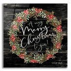 A Very Merry Christmas Wreath by Cindy Jacobs acrylic glass wall art
