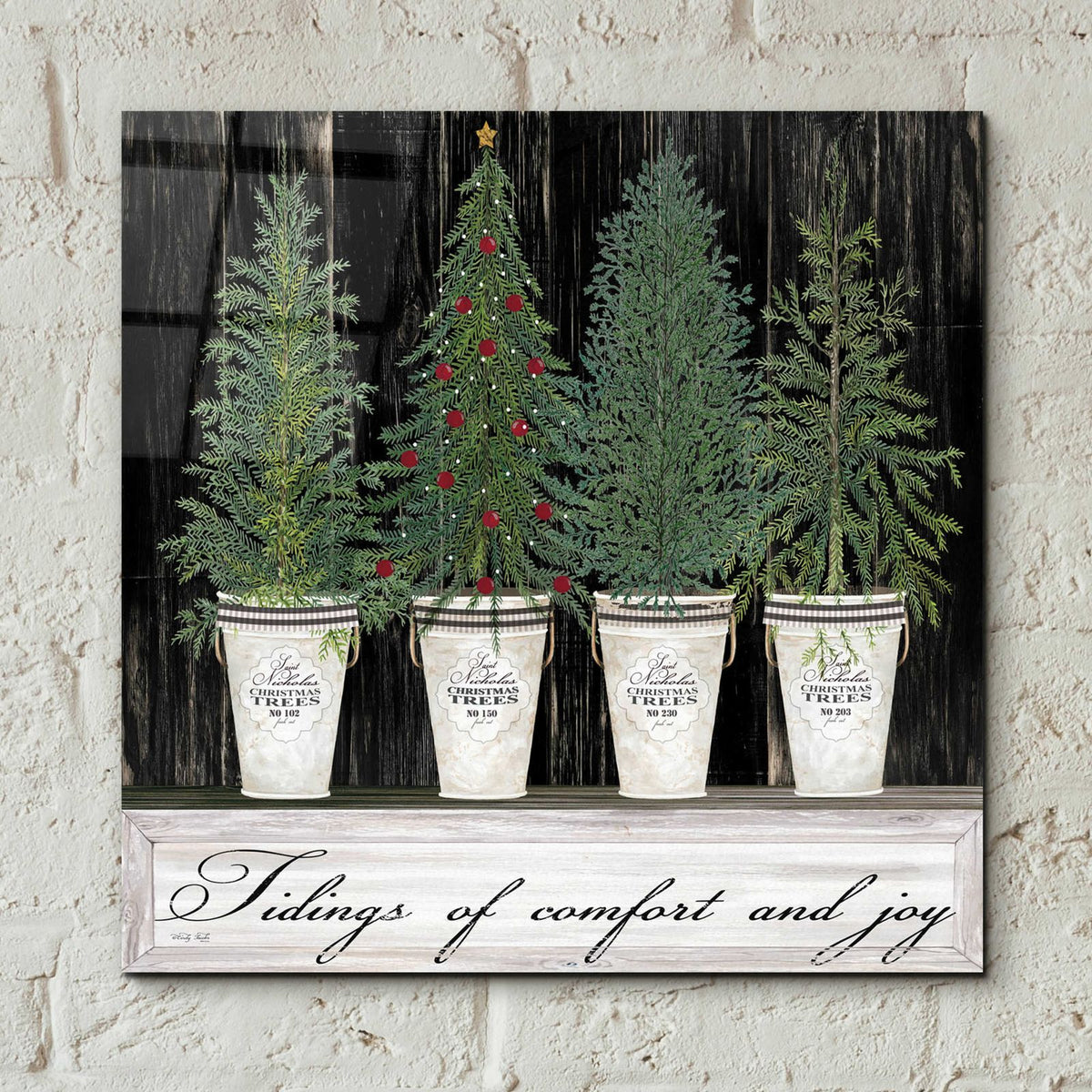 Tidings of Comfort & Joy by Cindy Jacobs - 12x12 acrylic wall art in a room
