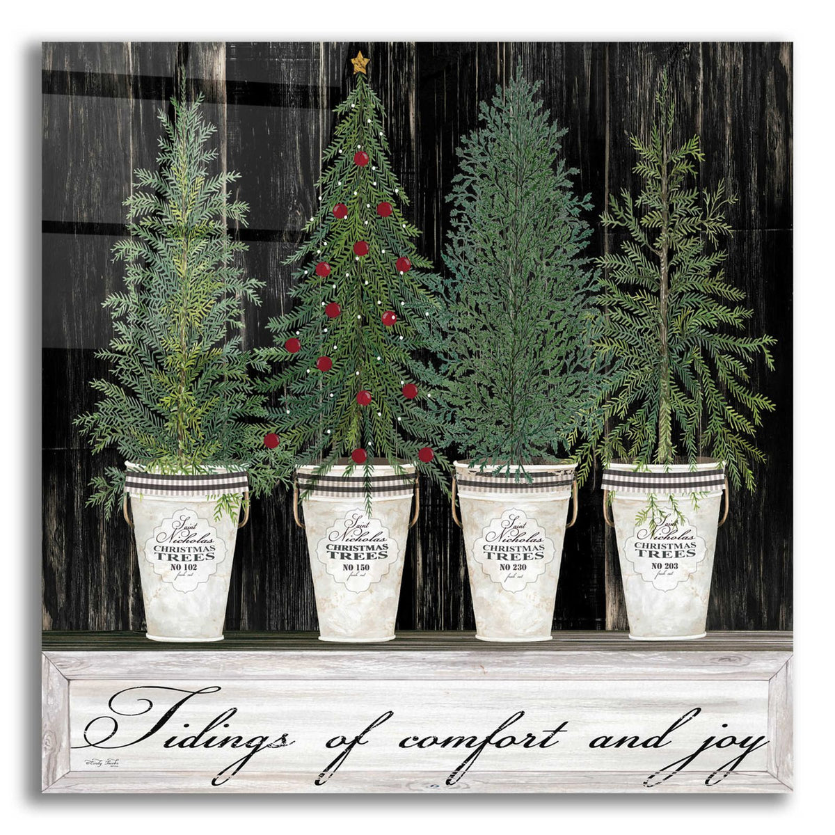 Tidings of Comfort & Joy by Cindy Jacobs acrylic glass wall art