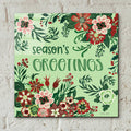 Season's Greetings Florals by Cindy Jacobs - 12x12 acrylic wall art in a room