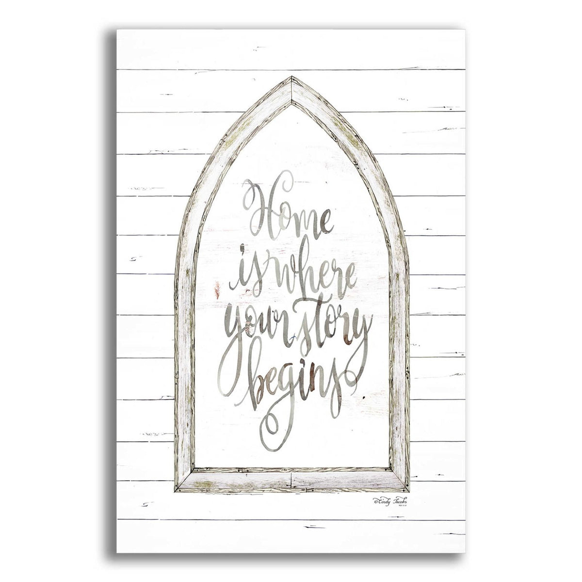 Home is Where Your Story Begins Arch by Cindy Jacobs acrylic glass wall art