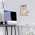 All Hearts Come Home for Christmas Shiplap by Cindy Jacobs - 12x16 acrylic wall art in a room