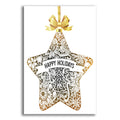 Epic Art 'Happy Holidays Star Ornament' by Cindy Jacobs, Acrylic Glass Wall Art
