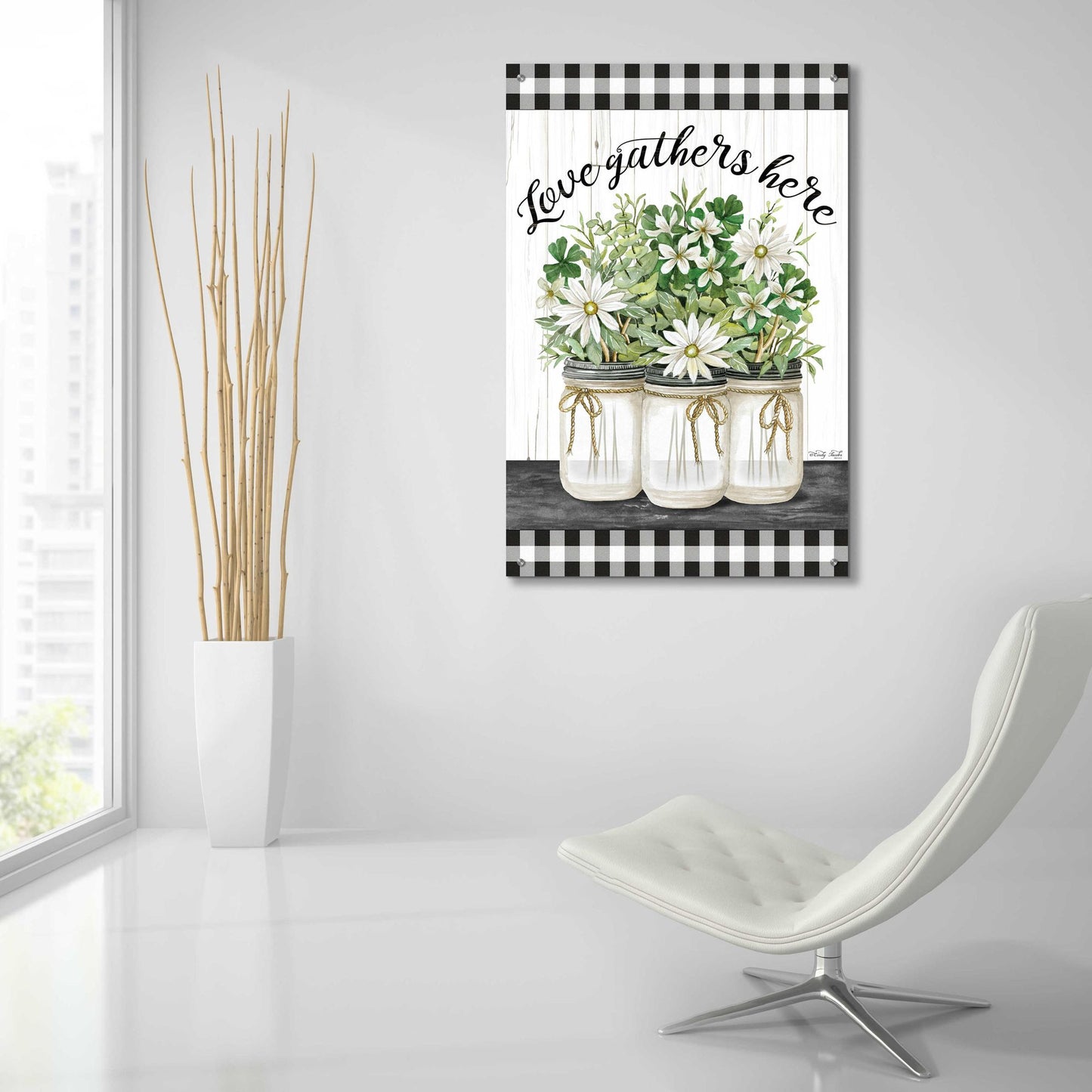 Epic Art 'Love Gathers Here' by Cindy Jacobs, Acrylic Glass Wall Art,24x36