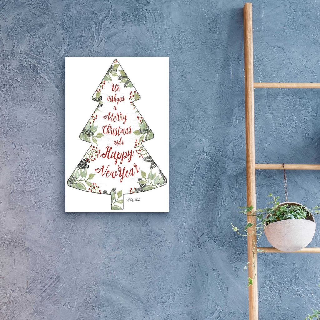 Merry Christmas Wishes Tree by Cindy Jacobs - 16x24 acrylic wall art in a room