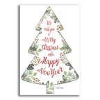 Merry Christmas Wishes Tree by Cindy Jacobs acrylic glass wall art