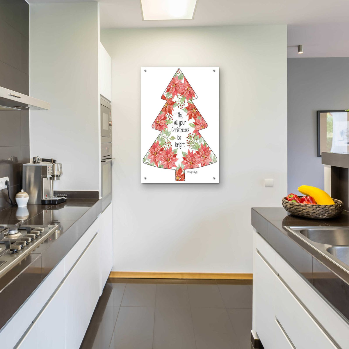 Christmases Be Bright Tree by Cindy Jacobs - 24x36 acrylic wall art in a room