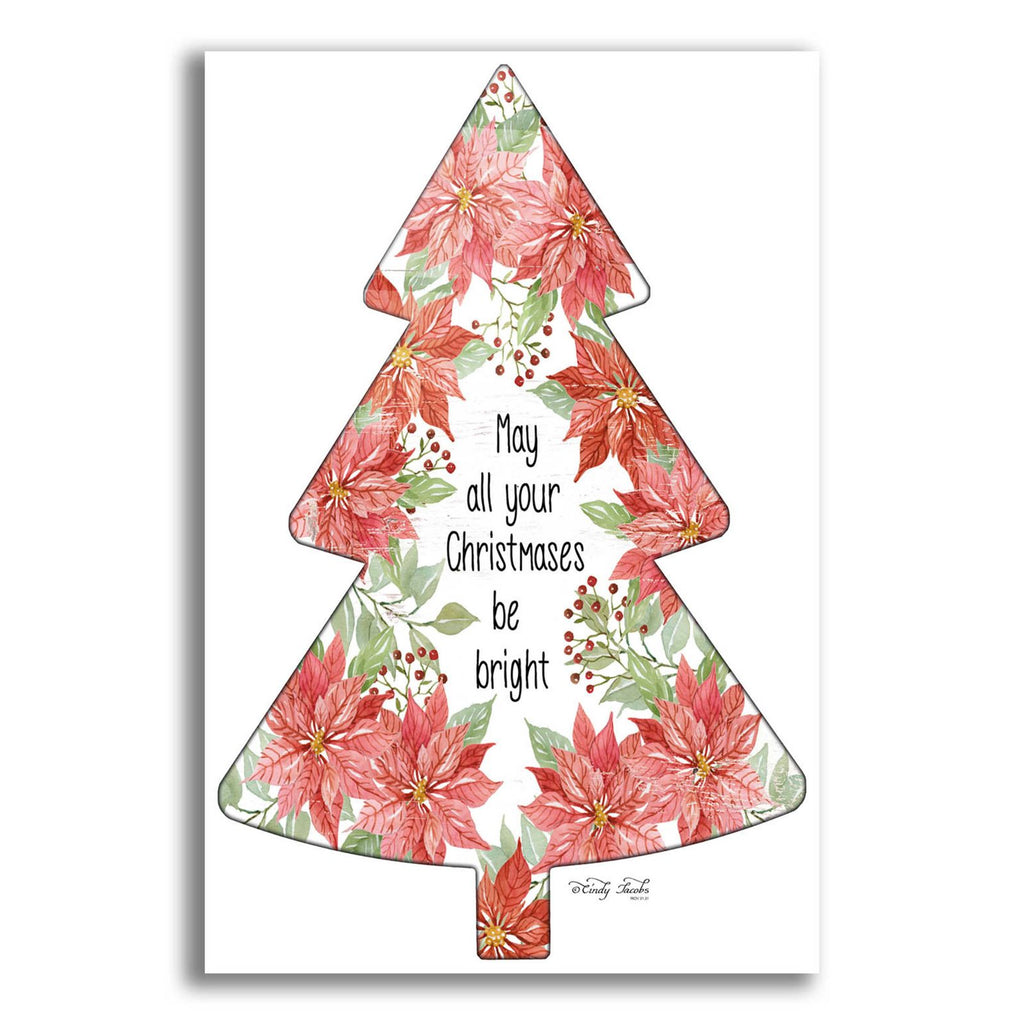 Christmases Be Bright Tree by Cindy Jacobs acrylic glass wall art