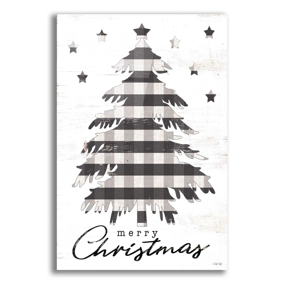 Merry Christmas Tree and Stars by Cindy Jacobs acrylic glass wall art
