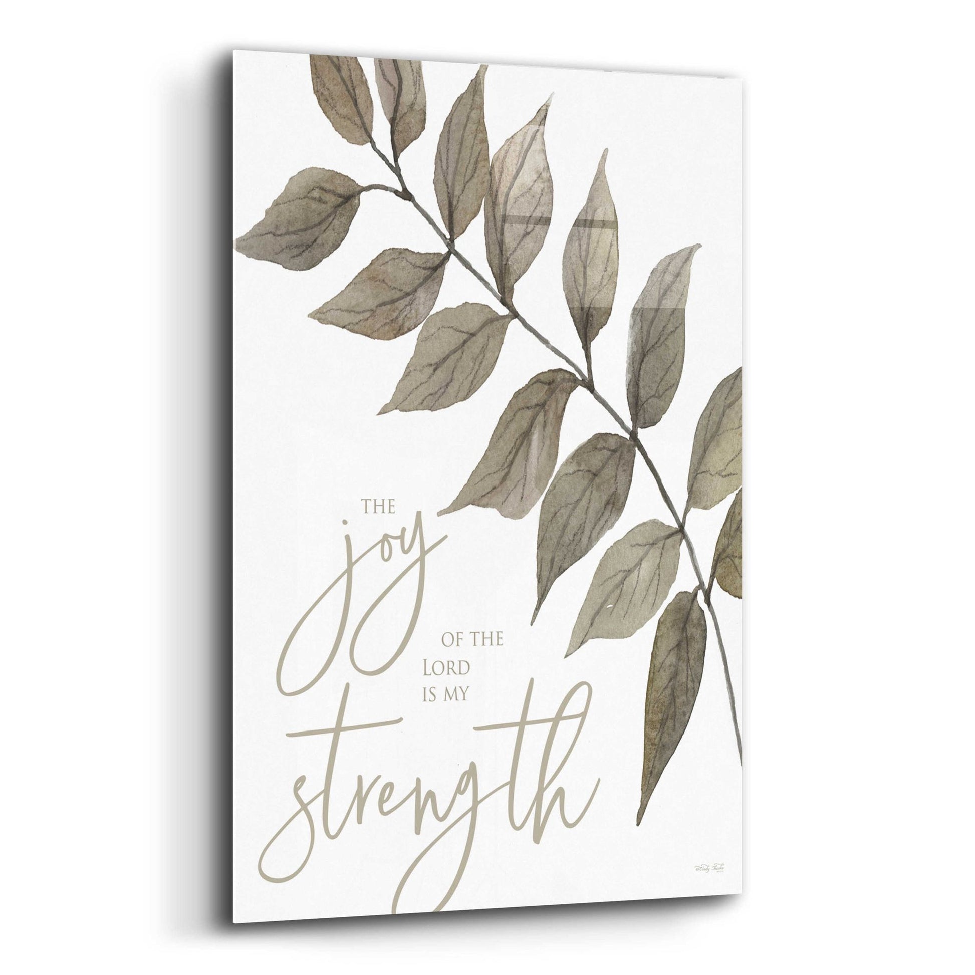 Epic Art 'The Lord is My Strength' by Cindy Jacobs, Acrylic Glass Wall Art,12x16