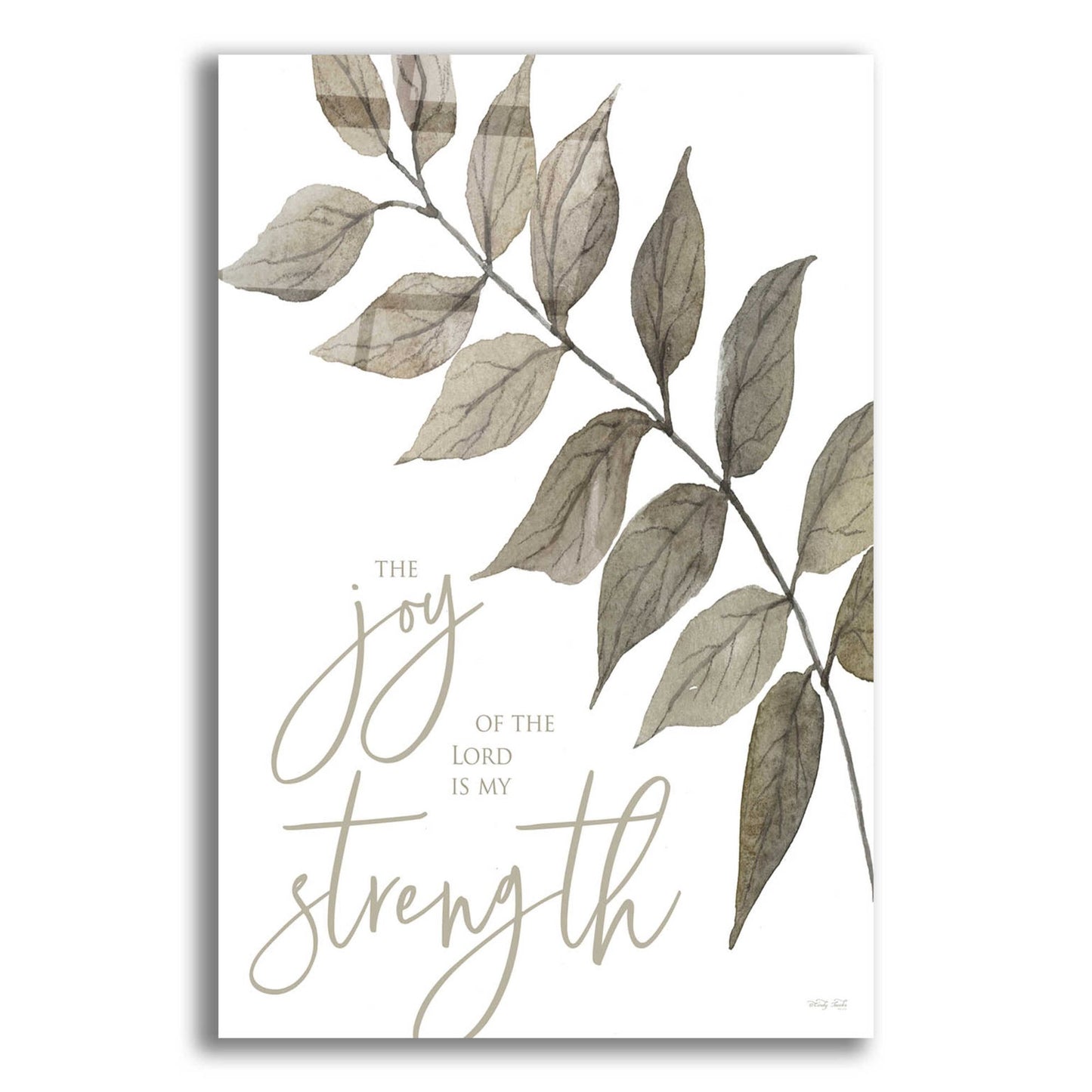 Epic Art 'The Lord is My Strength' by Cindy Jacobs, Acrylic Glass Wall Art