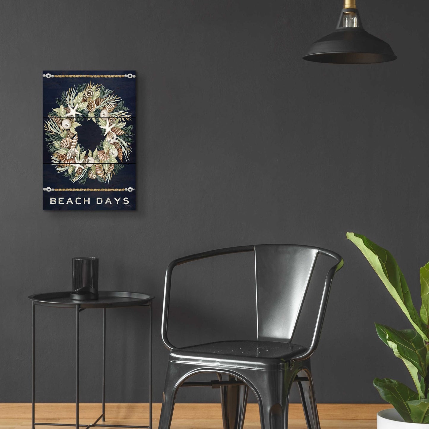 Epic Art 'Beach Days Shell' by Cindy Jacobs, Acrylic Glass Wall Art,16x24