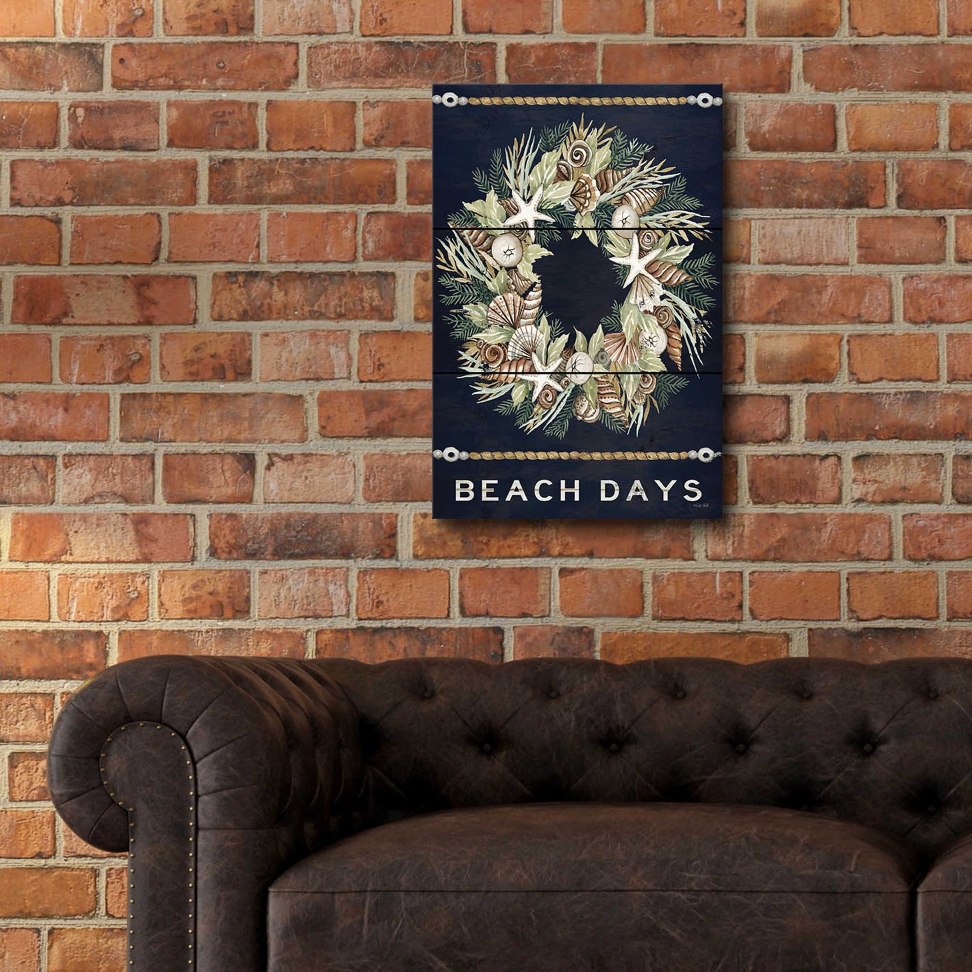 Epic Art 'Beach Days Shell' by Cindy Jacobs, Acrylic Glass Wall Art,16x24