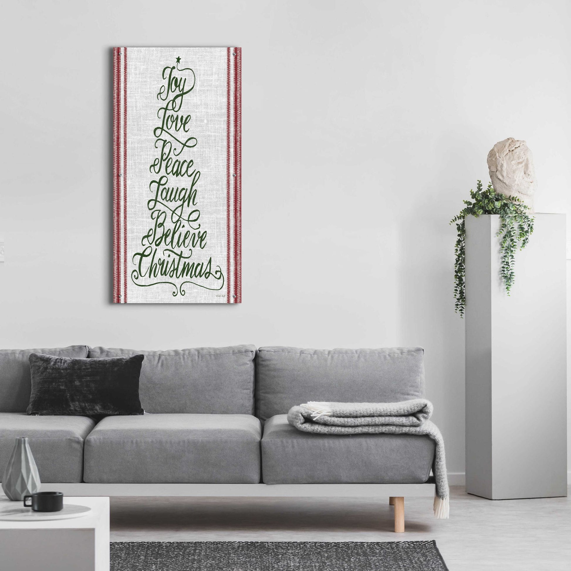 Epic Art 'Christmas Word Tree II' by Cindy Jacobs, Acrylic Glass Wall Art,24x48