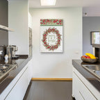 Merry & Bright Wreath Design by Cindy Jacobs - 24x36 acrylic wall art in a room