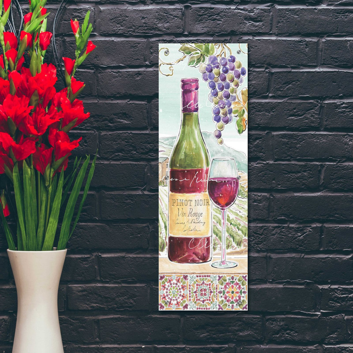 Wine Country VI by Daphne Brissonnet - 12x36 acrylic wall art in a room
