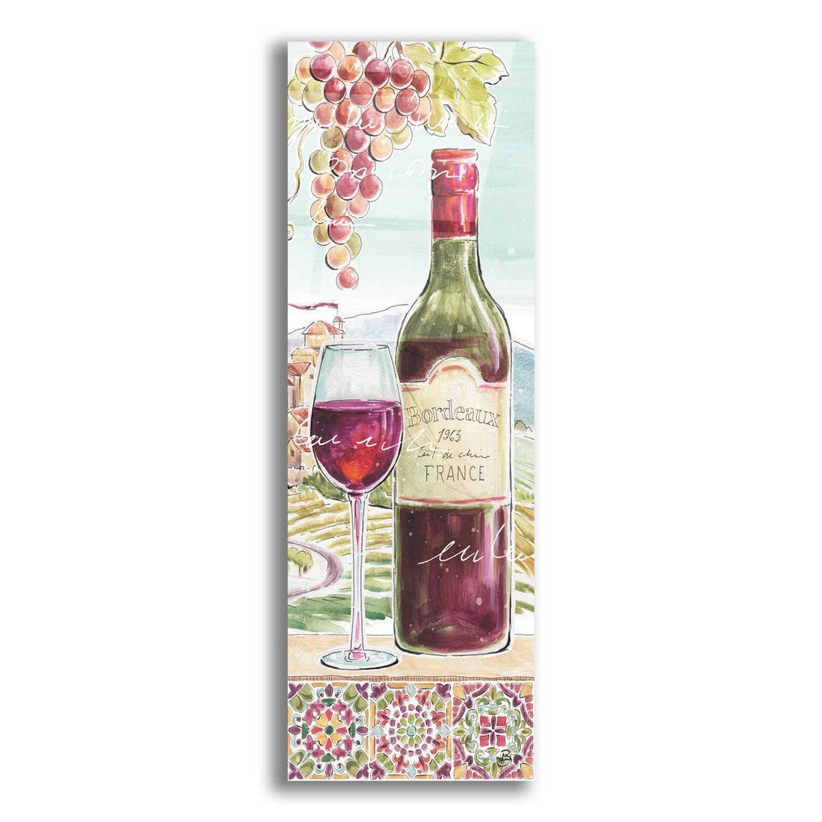 Wine Country V by Daphne Brissonnet acrylic glass wall art
