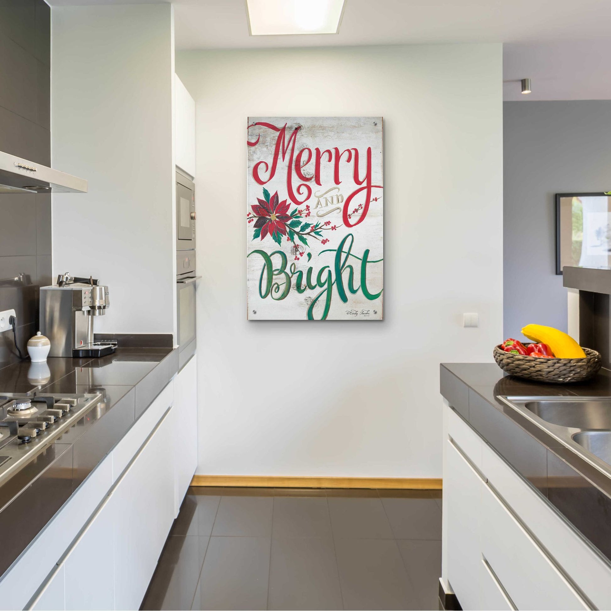 Epic Art 'Merry and Bright' by Cindy Jacobs, Acrylic Glass Wall Art,24x36