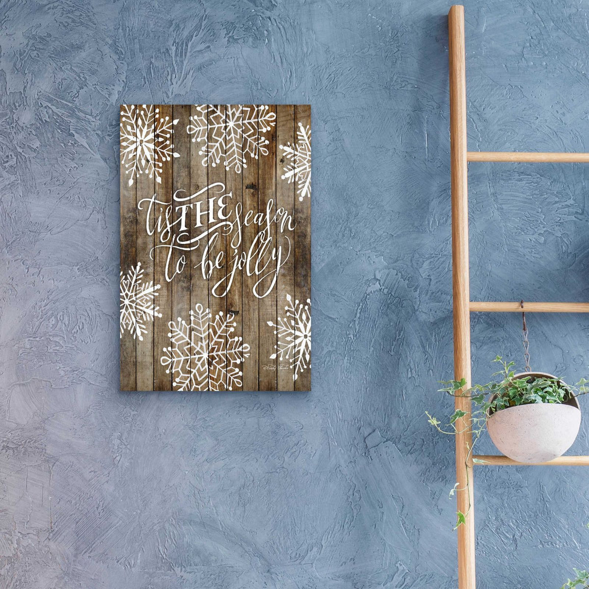 Tis the Season Snowflakes by Cindy Jacobs - 16x24 acrylic wall art in a room