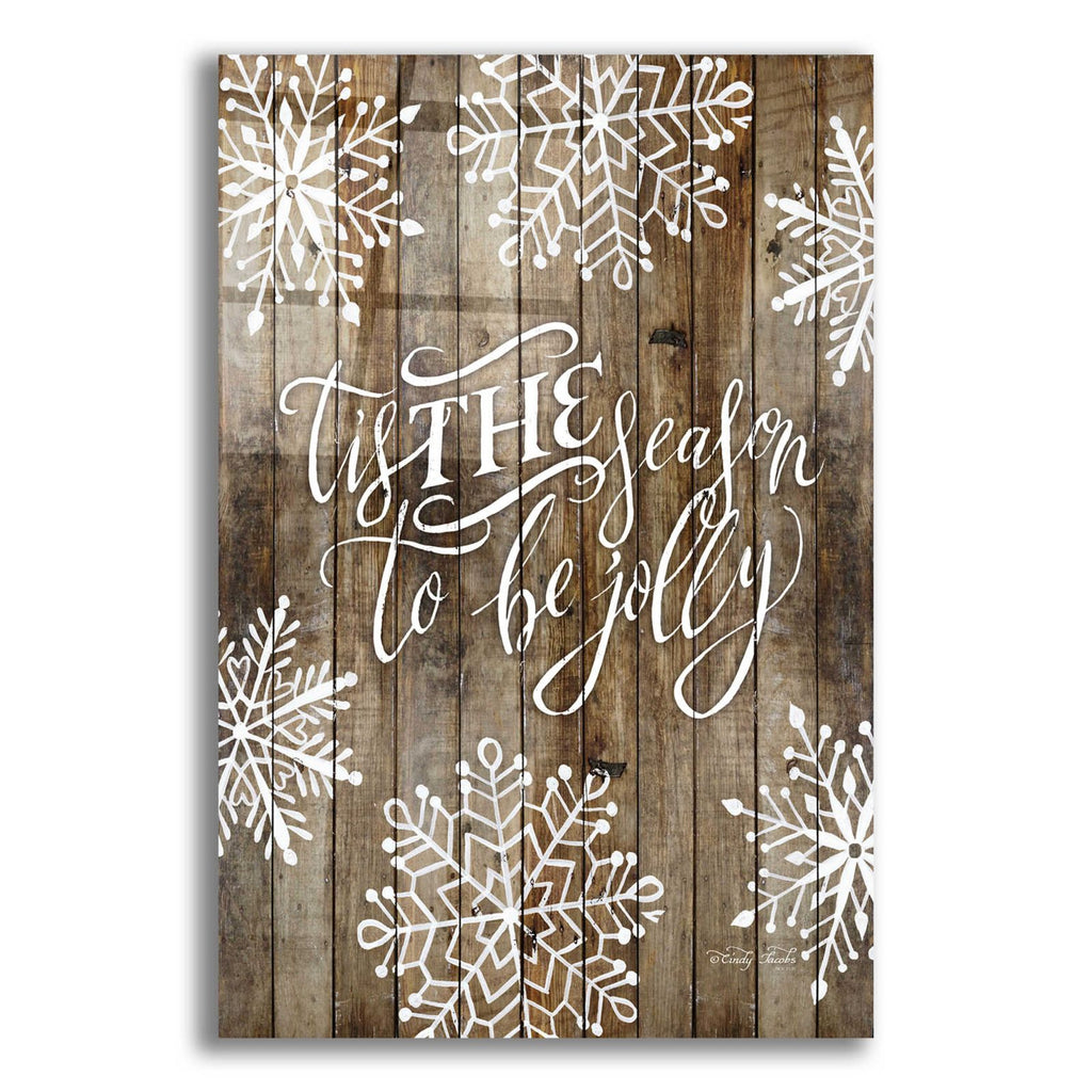 Tis the Season Snowflakes by Cindy Jacobs acrylic glass wall art