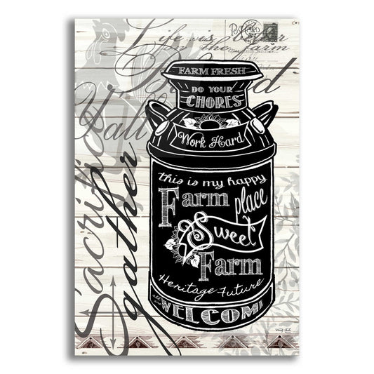 Epic Art 'Farm Sweet Farm Milk Can' by Cindy Jacobs, Acrylic Glass Wall Art