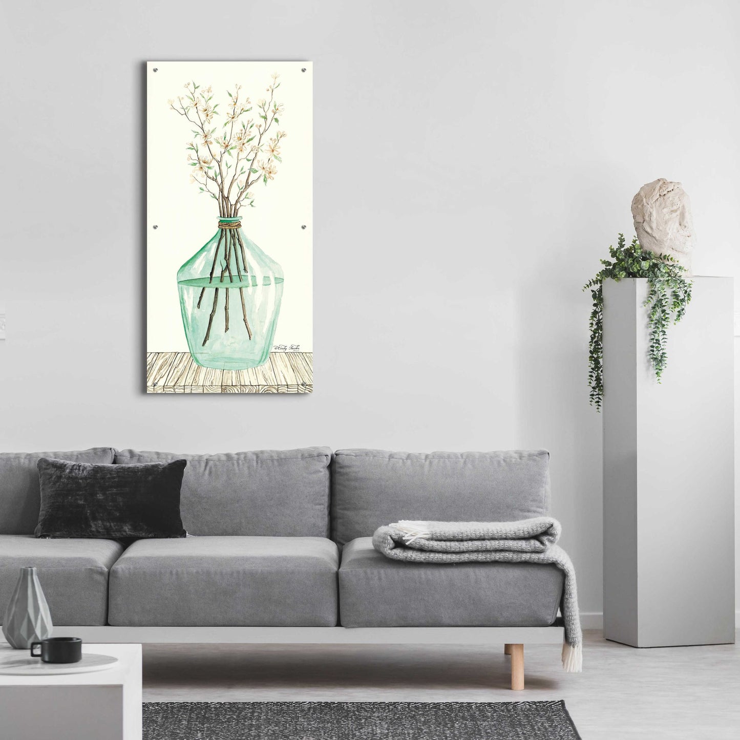 Epic Art 'Spring Blooms' by Cindy Jacobs, Acrylic Glass Wall Art,24x48