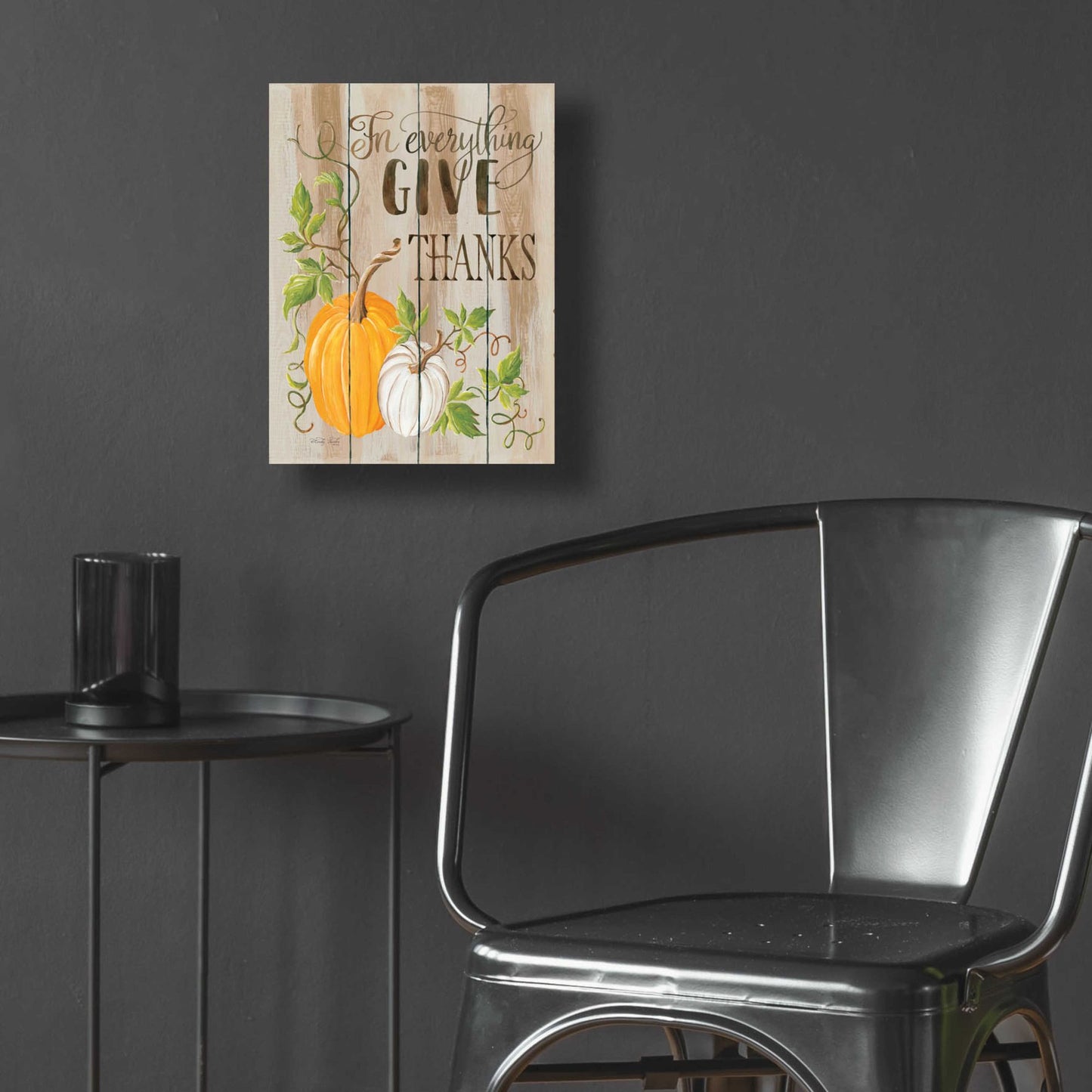 Epic Art 'For Everything Give Thanks' by Cindy Jacobs, Acrylic Glass Wall Art,12x16