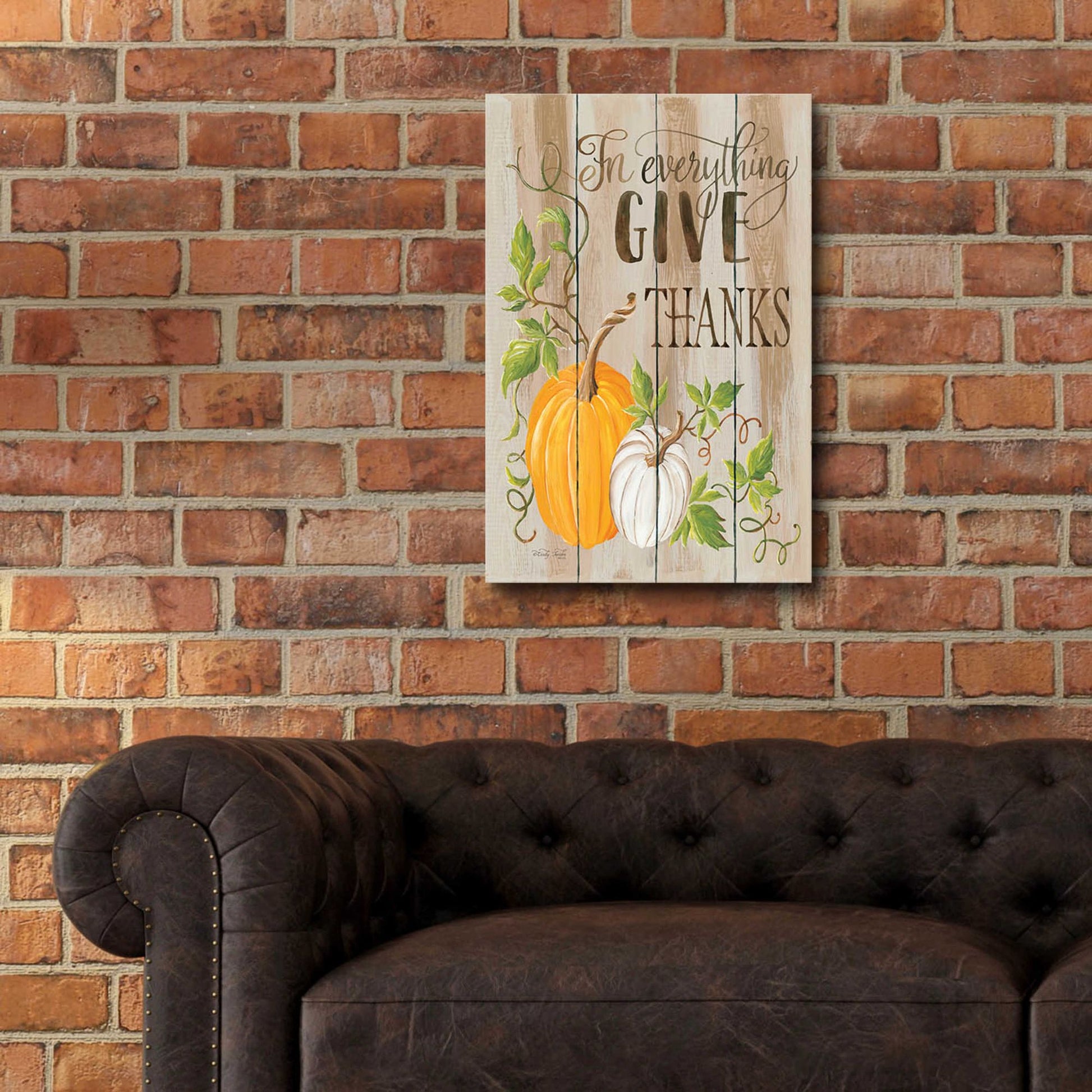 Epic Art 'For Everything Give Thanks' by Cindy Jacobs, Acrylic Glass Wall Art,16x24