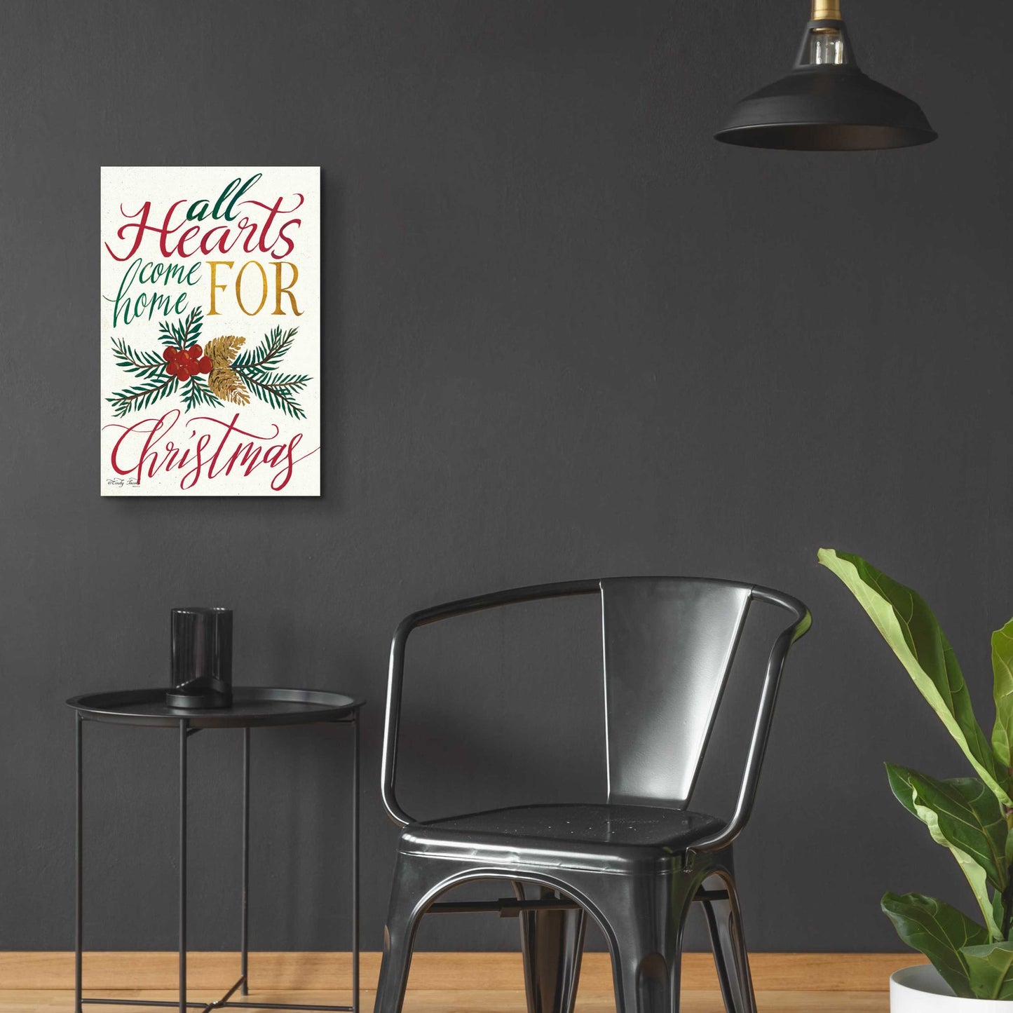 Epic Art 'All Hearts Come Home For Christmas' by Cindy Jacobs, Acrylic Glass Wall Art,16x24