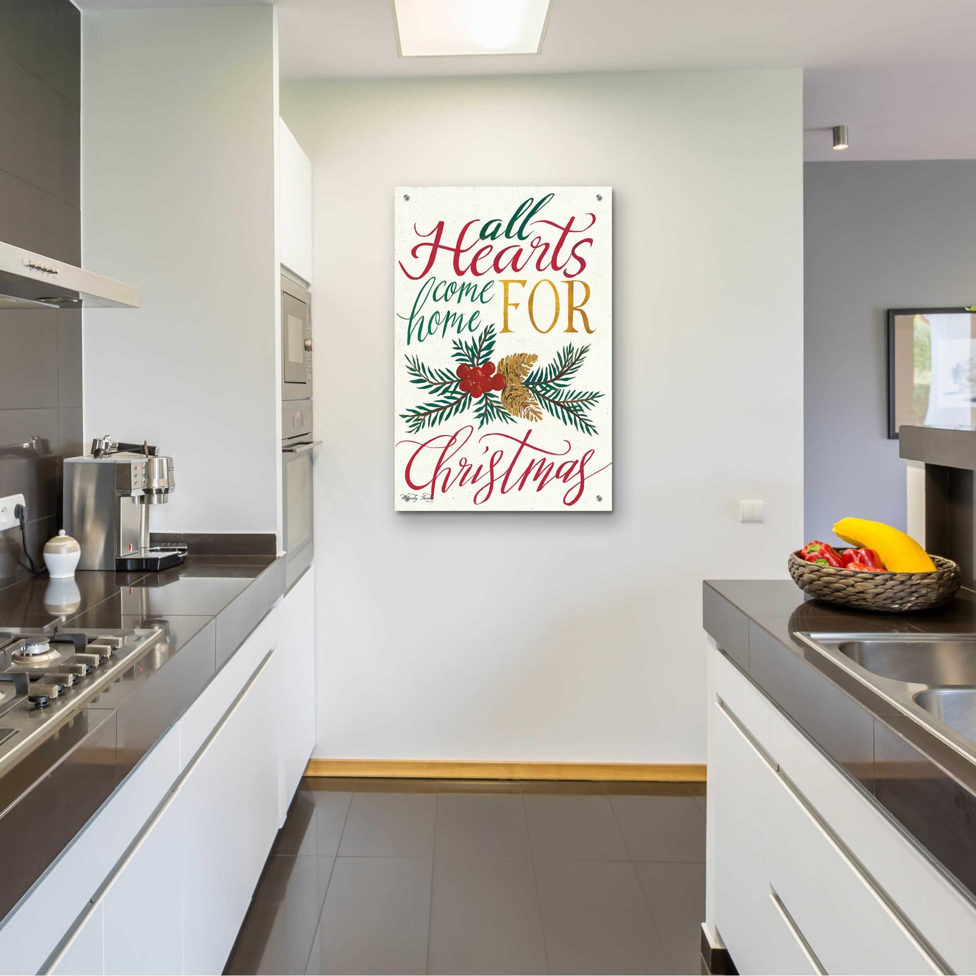 Epic Art 'All Hearts Come Home For Christmas' by Cindy Jacobs, Acrylic Glass Wall Art,24x36